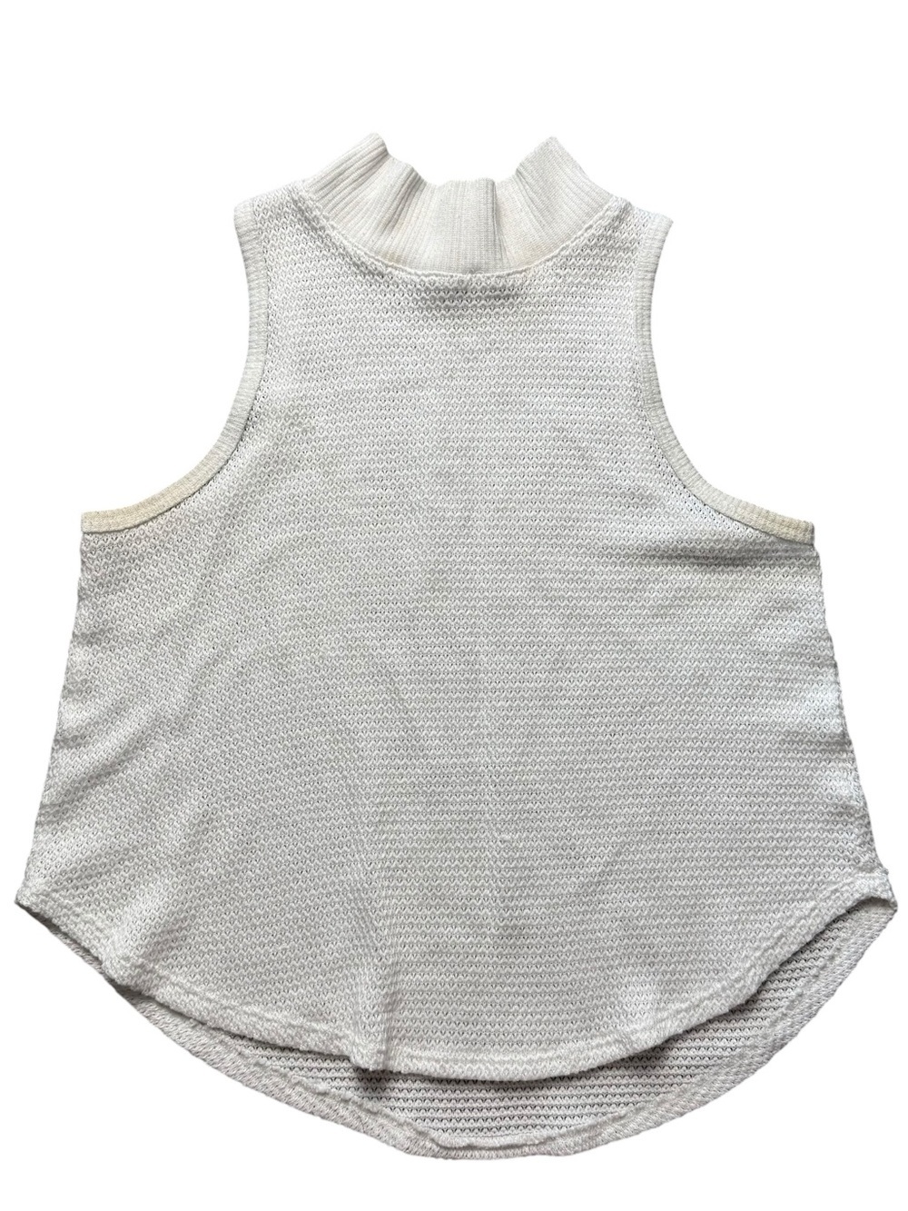 Silence + Noise White Mock Neck Sleeveless Tank Size S